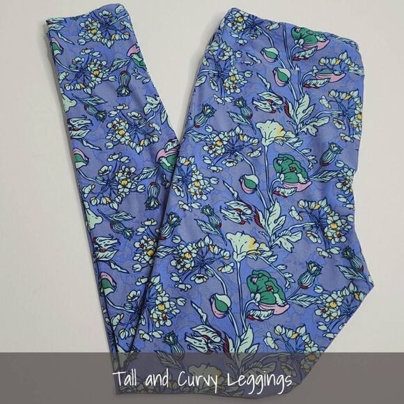 LuLaRoe TC Leggings Floral NEW - Picture 1 of 1